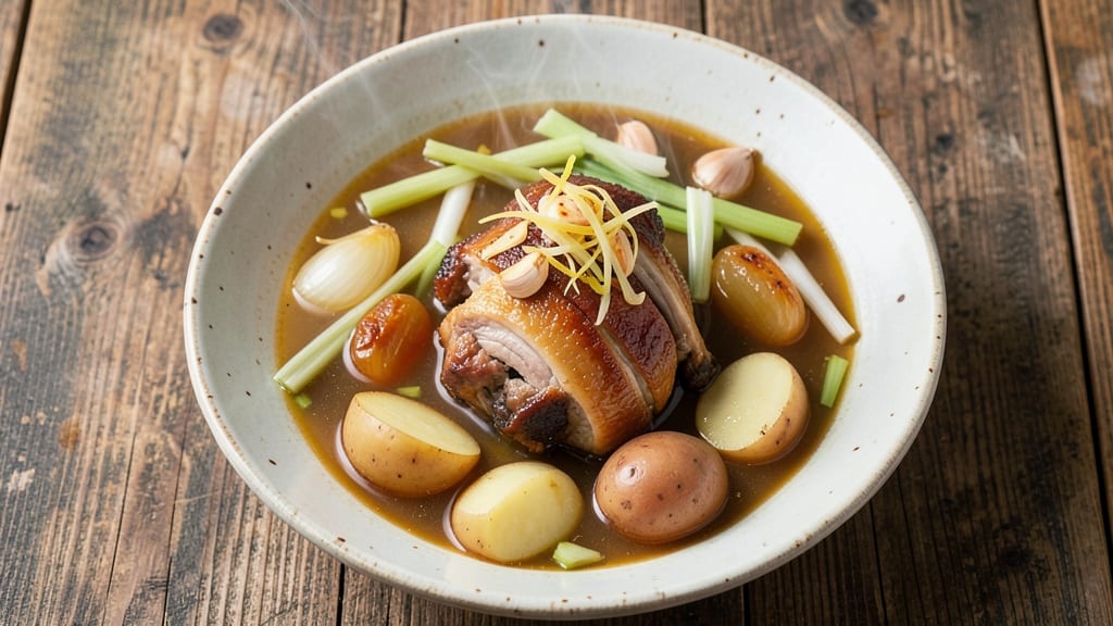 Atama Soup Recipe: Crisp Celery Crowns and Herb-Infused Velout Harmony