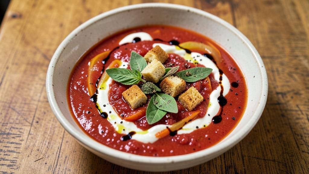 Au Bon Pain Tomato Florentine Soup Recipe: Crisp Celery Crowns and Herb-Infused Velout Harmony