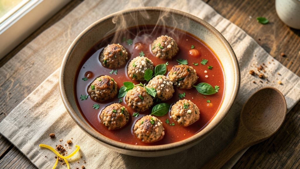 Award-Winning Albondigas Soup Recipe: Herb-Infused Meatballs in Silky Tomato Broth
