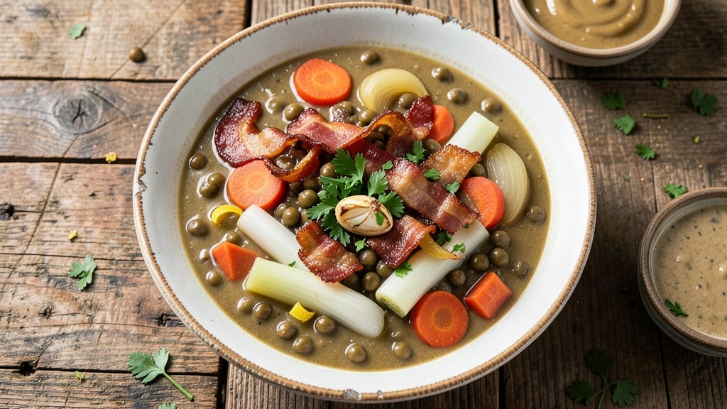 Uncle Bill's Split Pea Soup Recipe: Smoky Bacon and Caramelized Onion Depth
