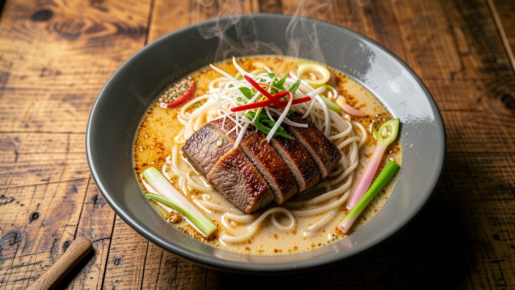 Beef Laksa Soup Recipe: Spicy Coconut Curry Meets Tender Rice Noodles