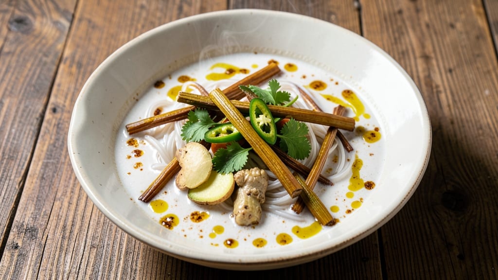 Bangladeshi Thai-Inspired Soup Recipe: Lemongrass-Ginger Zing with Fragrant Rice Noodles