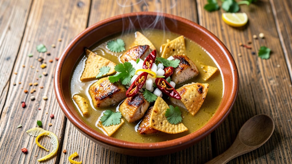 Azteca Restaurant Chicken Tortilla Soup Recipe: Crispy Tortilla Strips and Smoky Chipotle Heat