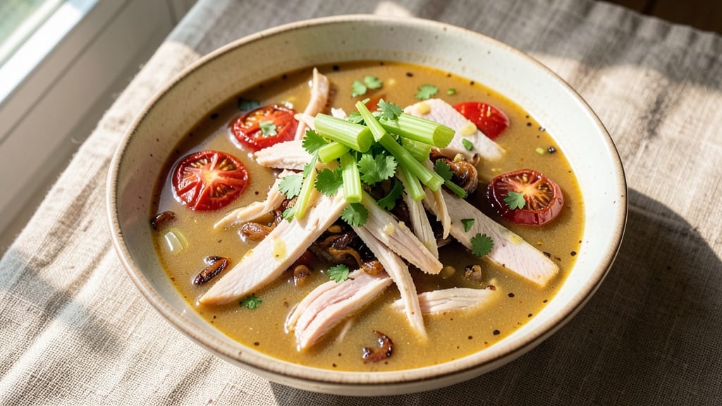 Amy Roloff's Chicken Tortilla Soup Recipe: Crispy Celery Crowns Over Smoky Cumin Base