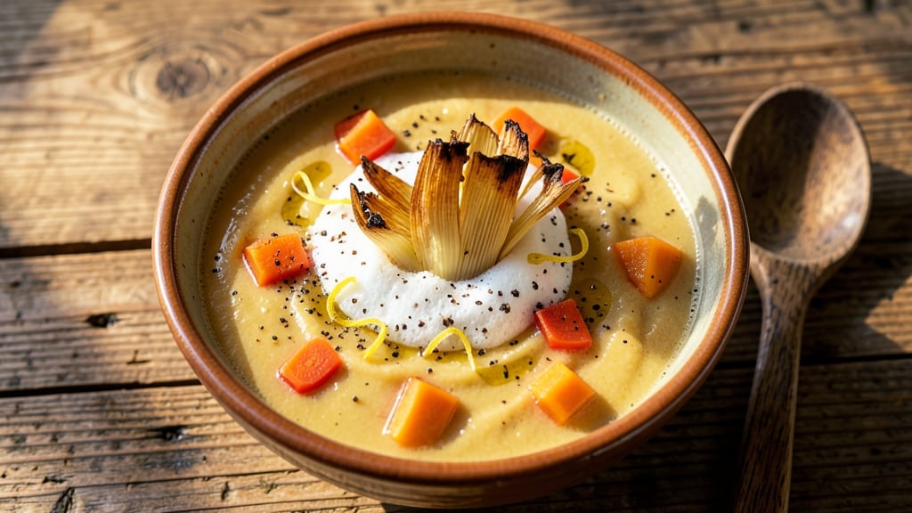 Autumn Harvest Soup Panera Recipe: Crisp Celery Crowns Over Creamy Herb Velout Bliss