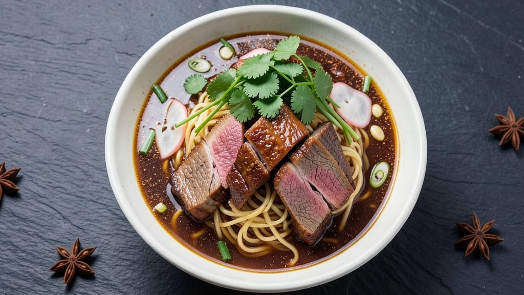 Beef Brisket Noodle Soup Hong Kong Recipe: Smoky Spice-Braised Beef with Slippery Rice Noodles