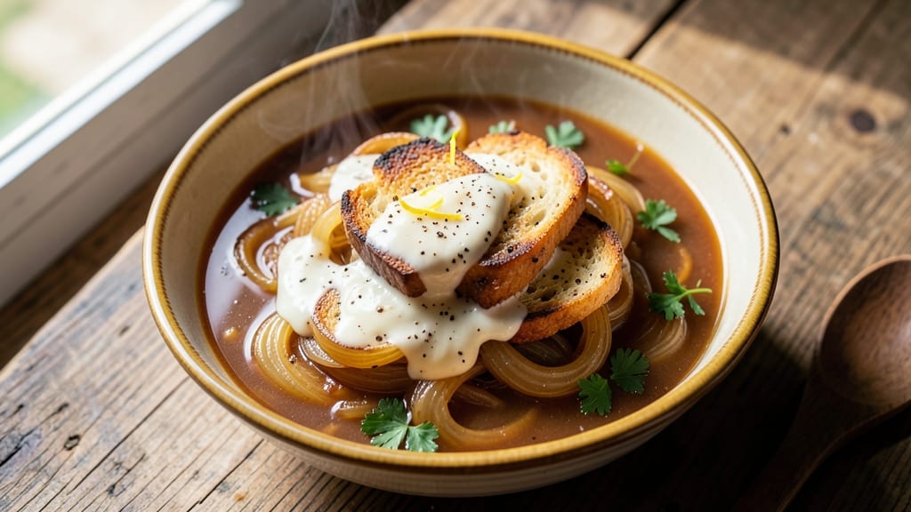 Best French Onion Soup Recipe: YouTube-Worthy Crispy Celery Crowns and Creamy Velout