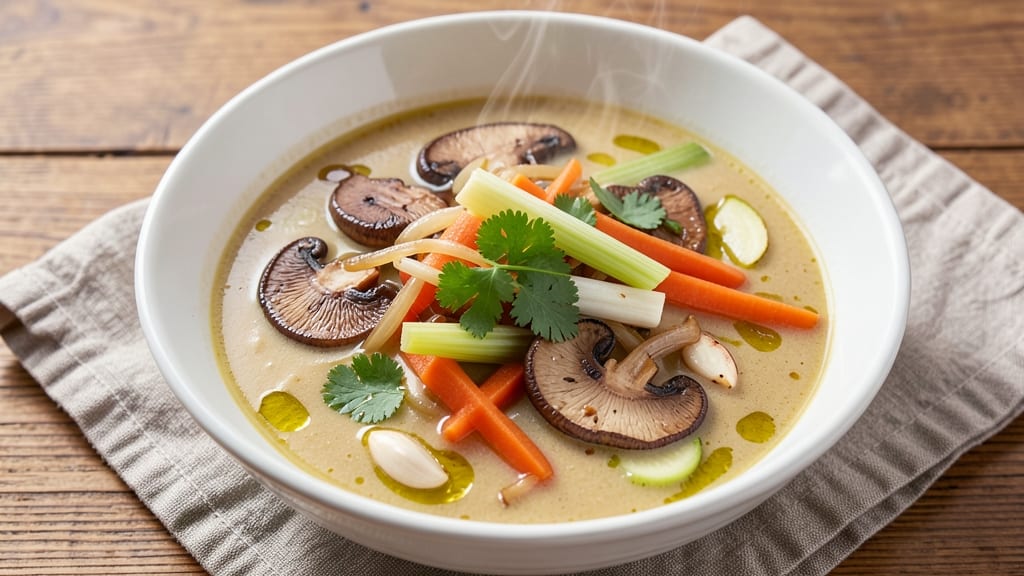 Antiviral Soup Recipe: Immune-Boosting Garlic-Ginger Broth with Shitake Mushrooms